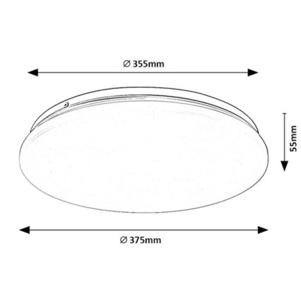 Rabalux - Iluminação de teto LED LED/24W/230V 4000K 37 cm