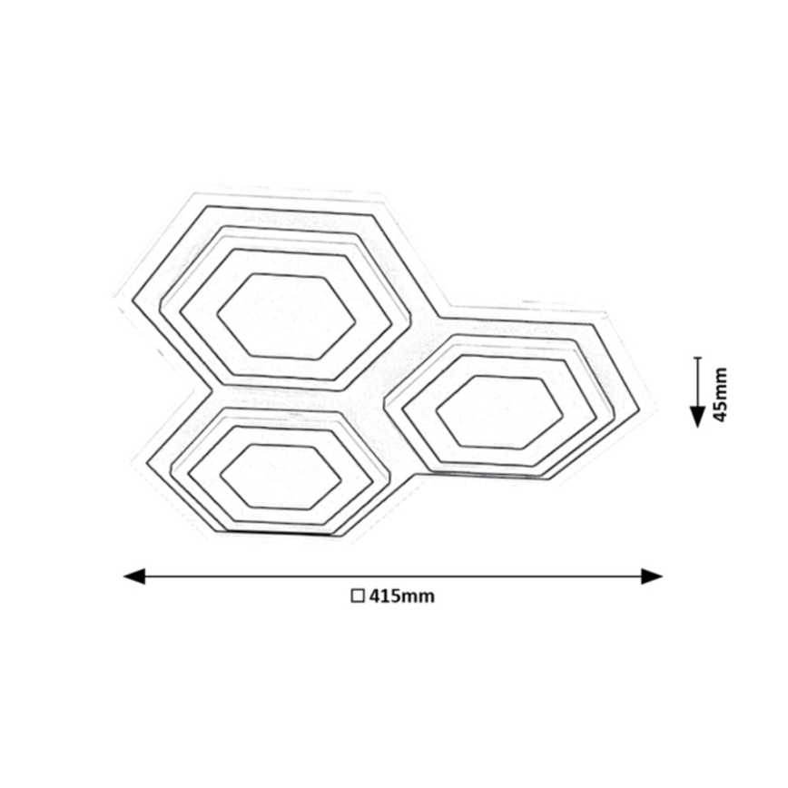Rabalux - Plafon LED regulável LED/72W/230V 3000/6000K 41,5x41,5 cm com controlo remoto