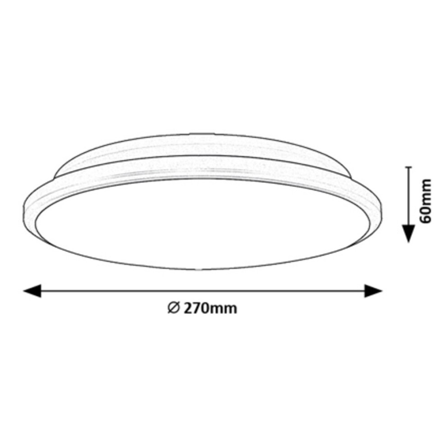 Rabalux - Iluminação de teto LED LED/18W/230V 3000K preto 27 cm