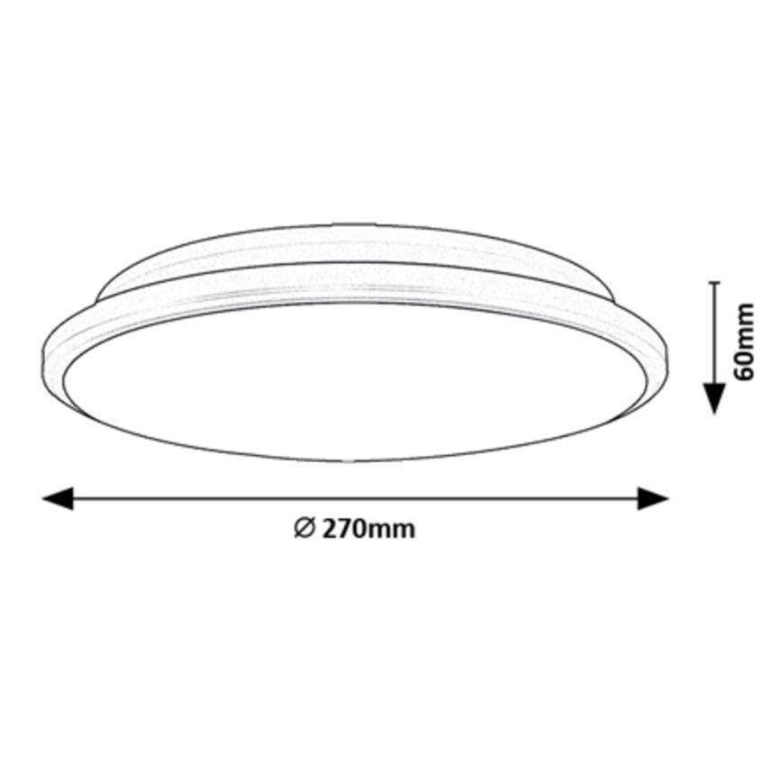 Rabalux - Iluminação de teto LED LED/18W/230V 4000K prateado 27 cm