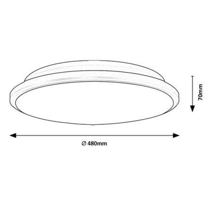 Rabalux - Iluminação de teto LED LED/45W/230V 4000K prateado 48 cm
