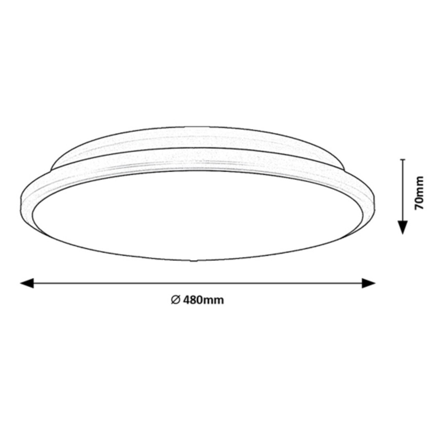 Rabalux - Iluminação de teto LED LED/45W/230V 4000K prateado 48 cm