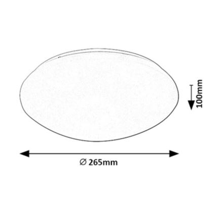Rabalux - Iluminação de teto LED com sensor LED/12W/230V IP44 4000K diâmetro 26,5 cm