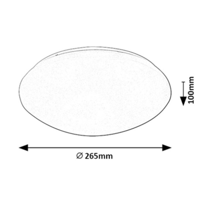 Rabalux - Iluminação de teto LED com sensor LED/12W/230V IP44 4000K diâmetro 26,5 cm