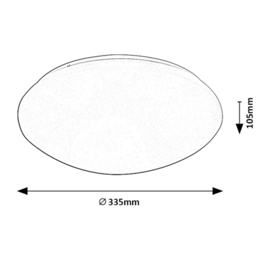 Rabalux - Iluminação de teto LED com sensor LED/18W/230V IP44 4000K diâmetro 33,5 cm