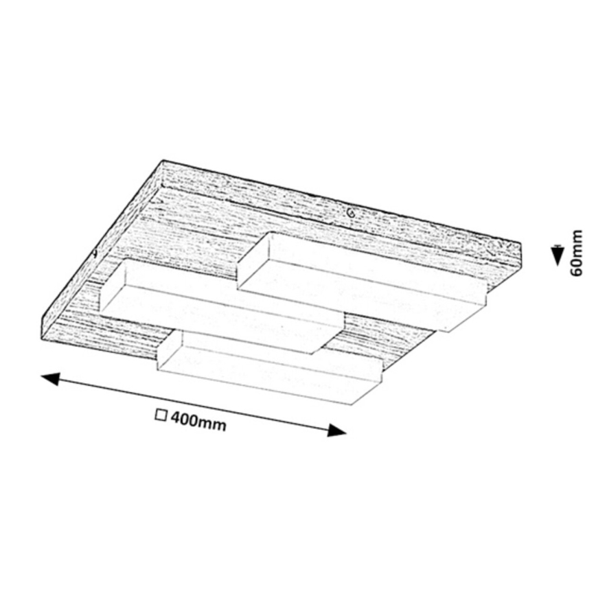 Rabalux - Iluminação de teto LED LED/30W/230V 3000K carvalho
