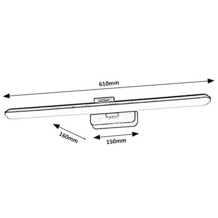 Rabalux - Iluminação de ilustração LED LED/15W/230V 4000K branco