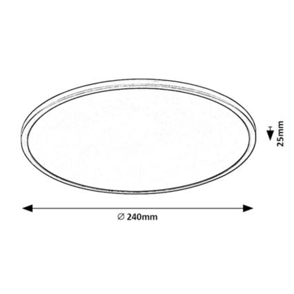 Rabalux - Iluminação de teto LED com regulação LED/15W/230V 3000K 24 cm