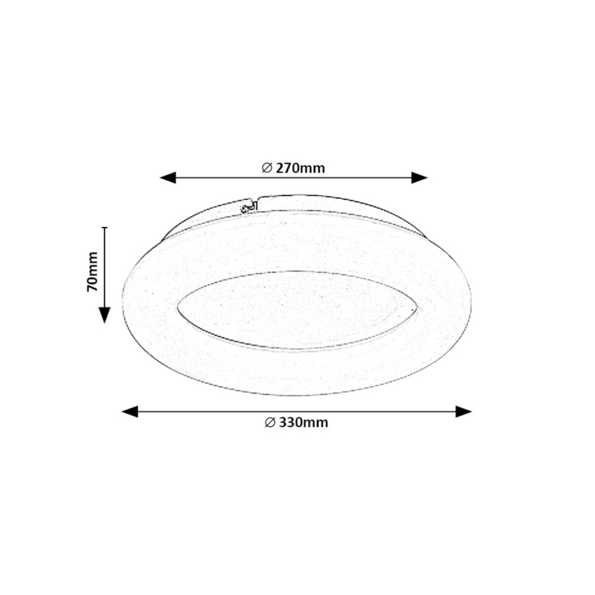Rabalux - Iluminação de teto LED LED/24W/230V 4000K diâmetro 33 cm branco
