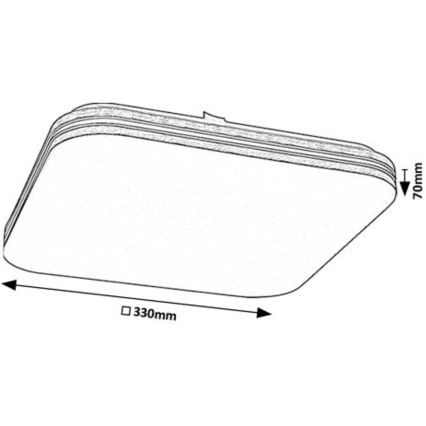Rabalux - Iluminação de teto LED LED/18W/230V 4000K 33x33 cm