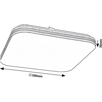 Rabalux - Iluminação de teto LED LED/18W/230V 4000K 33x33 cm