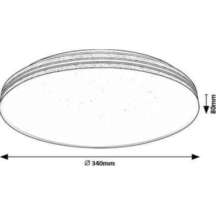 Rabalux - Iluminação de teto LED LED/18W/230V 3000K diâmetro 34 cm