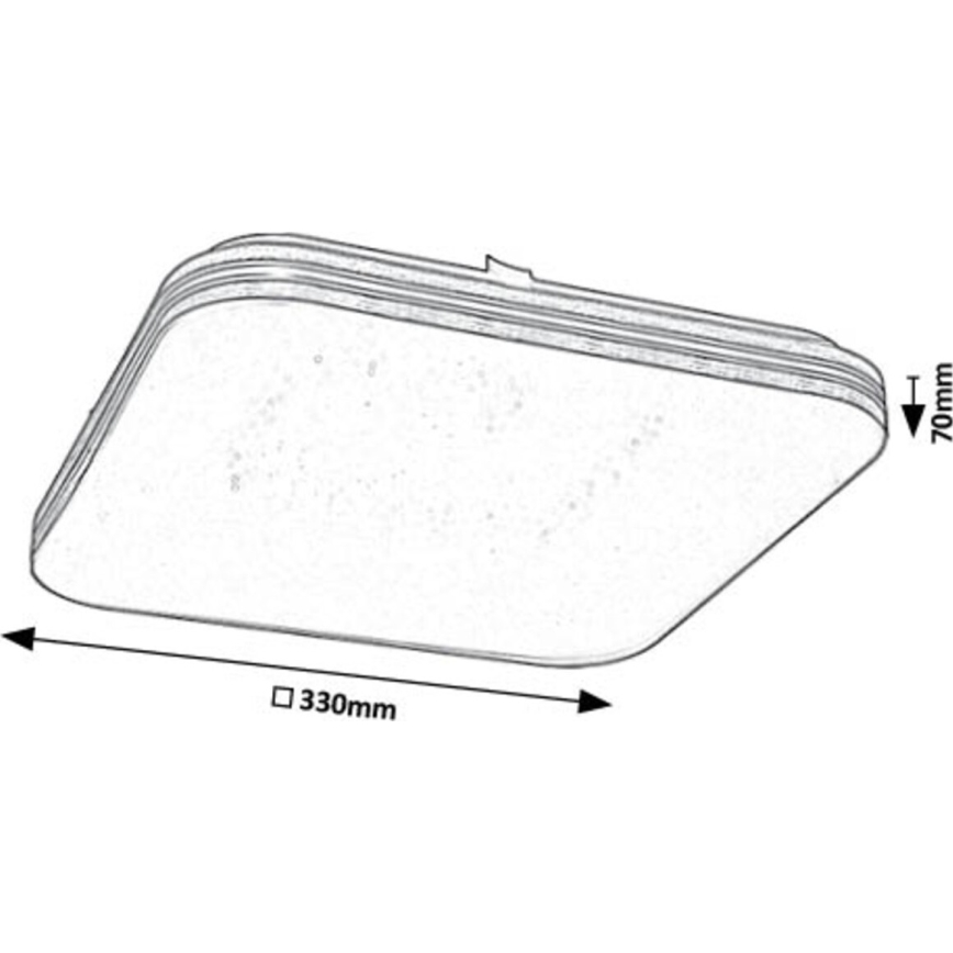 Rabalux - Iluminação de teto LED LED/18W/230V 3000K 33x33 cm