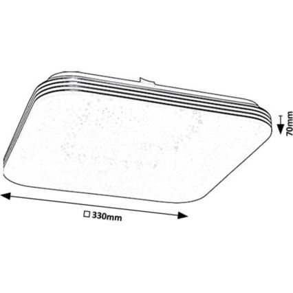 Rabalux - Iluminação de teto LED LED/18W/230V 4000K 33x33 cm