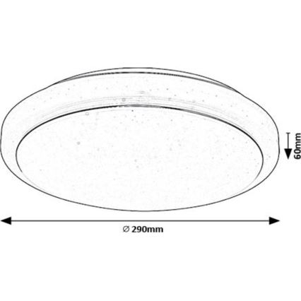 Rabalux - Iluminação de teto LED LED/12W/230V 3000K diâmetro 29 cm