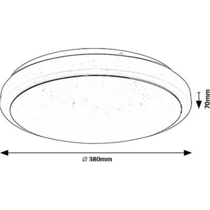 Rabalux - Iluminação de teto LED LED/24W/230V 3000K diâmetro 38 cm