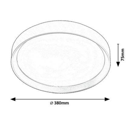 Rabalux - Iluminação de teto LED LED/25W/230V 3000K diâmetro 38 cm