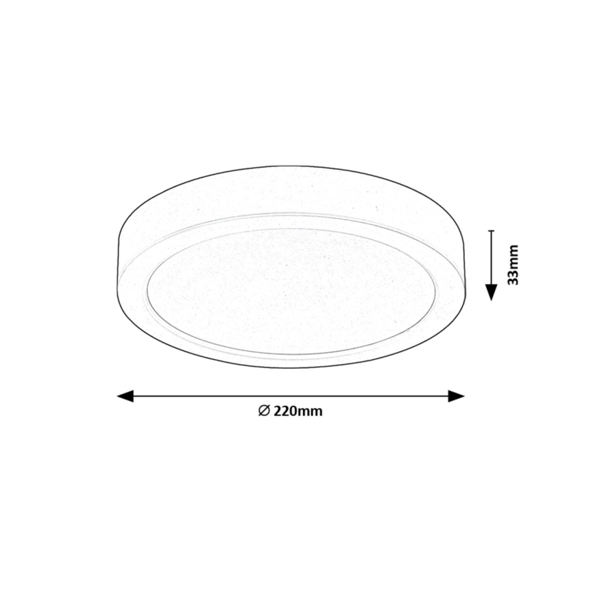 Rabalux - Iluminação de teto LED LED/24W/230V 4000K diâmetro 22 cm branco