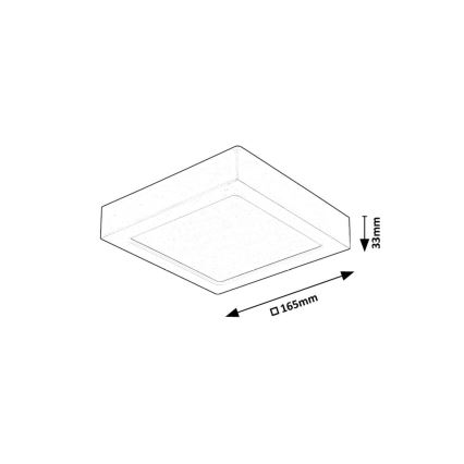 Rabalux - Iluminação de teto LED LED/15W/230V 4000K 16x16 cm branco
