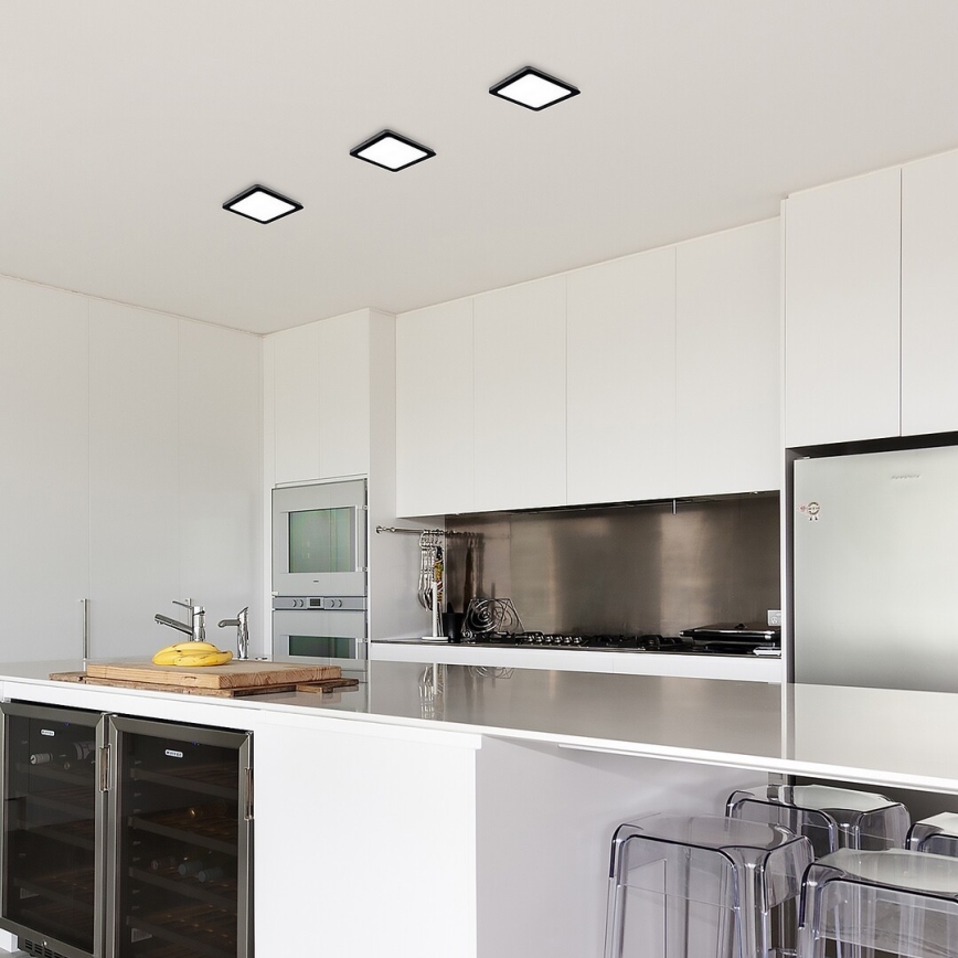 Rabalux - Iluminação de teto LED LED/15W/230V 4000K 16x16 cm preto