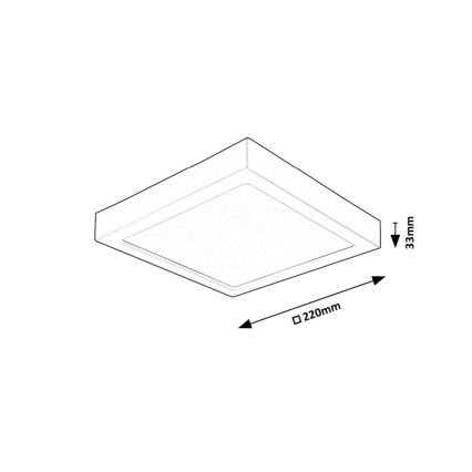 Rabalux - Iluminação de teto LED LED/24W/230V 3000K 22x22 cm branco