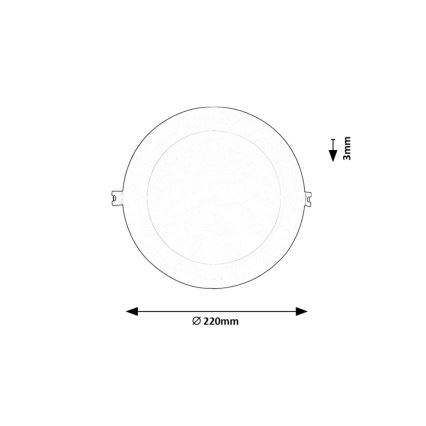 Rabalux - Foco de encastrar LED LED/18W/230V 3000K diâmetro 22 cm branco