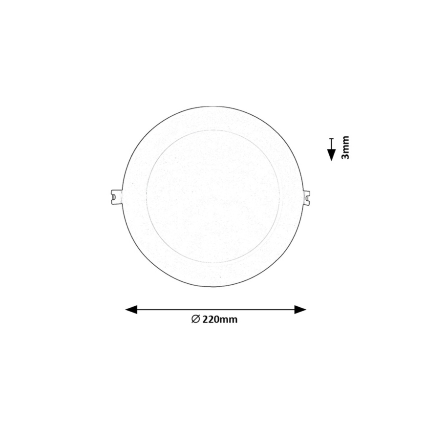 Rabalux - Foco de encastrar LED LED/18W/230V 3000K diâmetro 22 cm branco