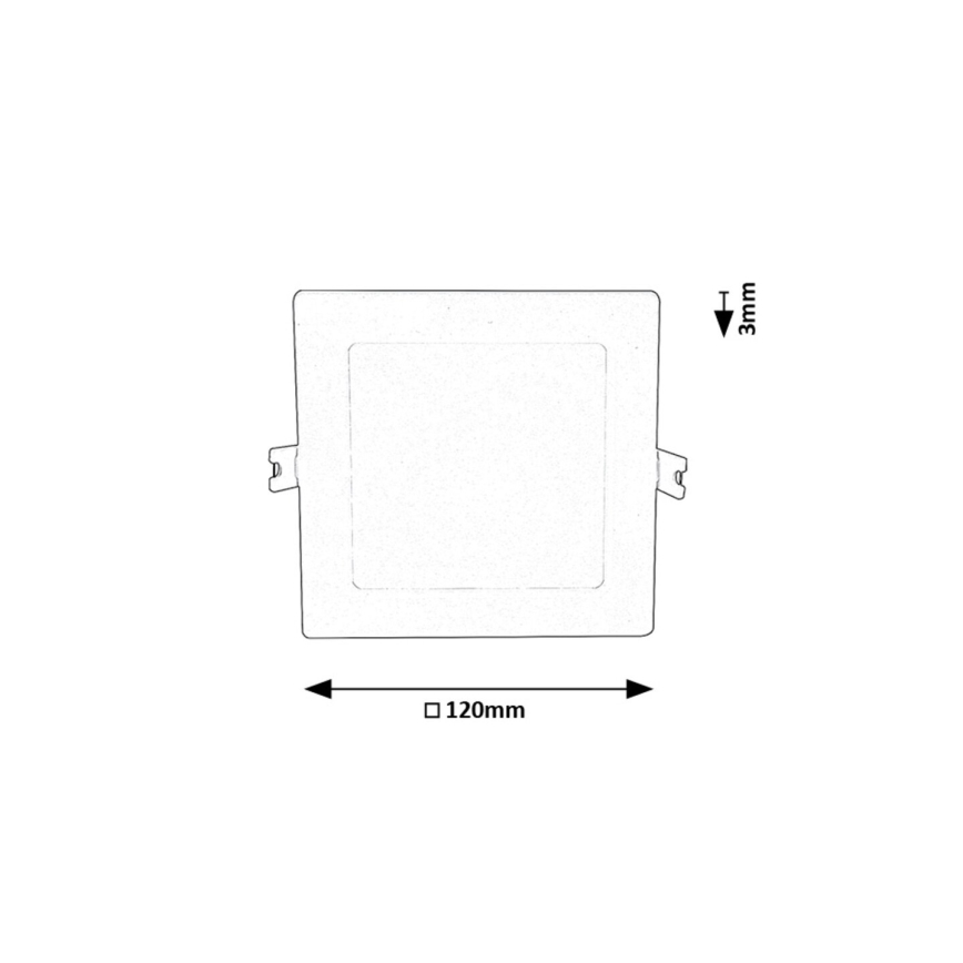 Rabalux - Foco de encastrar LED LED/6W/230V 3000K 12x12 cm branco