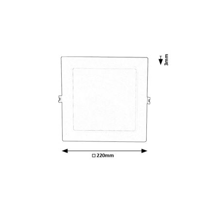 Rabalux - Foco de encastrar LED LED/18W/230V 22x22 cm branco