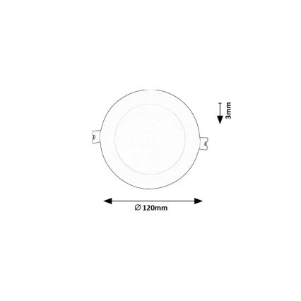 Rabalux - Foco de encastrar LED LED/6W/230V diâmetro 12 cm branco