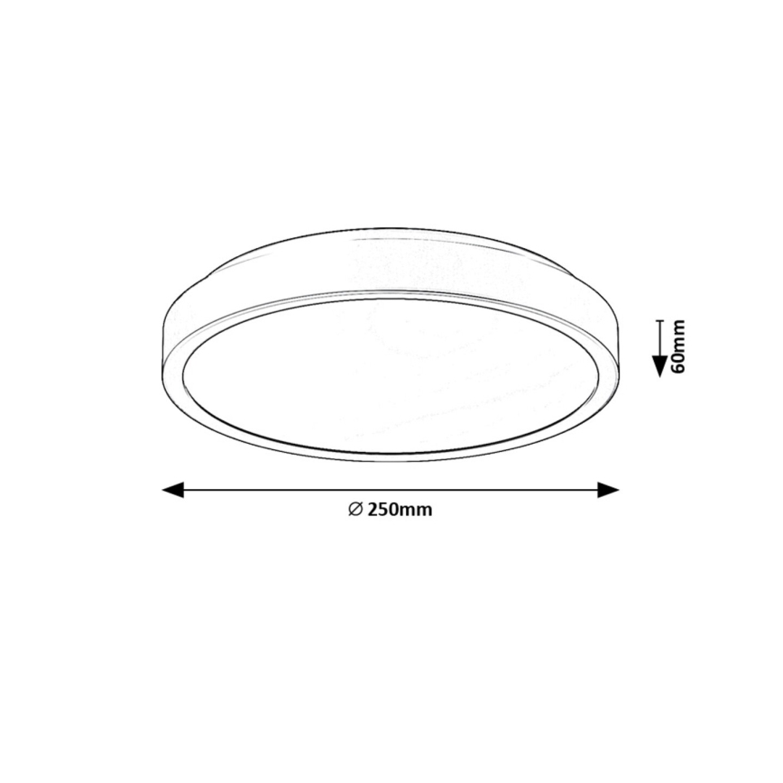 Rabalux - Iluminação de teto para casa de banho LED LED/18W/230V IP44 4000K diâmetro 25 cm branco