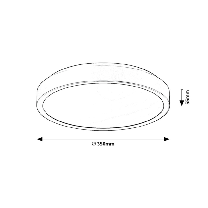 Rabalux - Iluminação de teto para casa de banho LED LED/36W/230V IP44 4000K diâmetro 35 cm branco