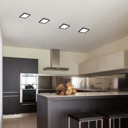 Rabalux - Foco de encastrar LED LED/6W/230V 12x12 cm preto