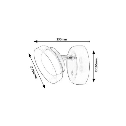 Rabalux - Luminária de parede recarregável LED dimmerizável LED/2W/5V 3000K 1800 mAh
