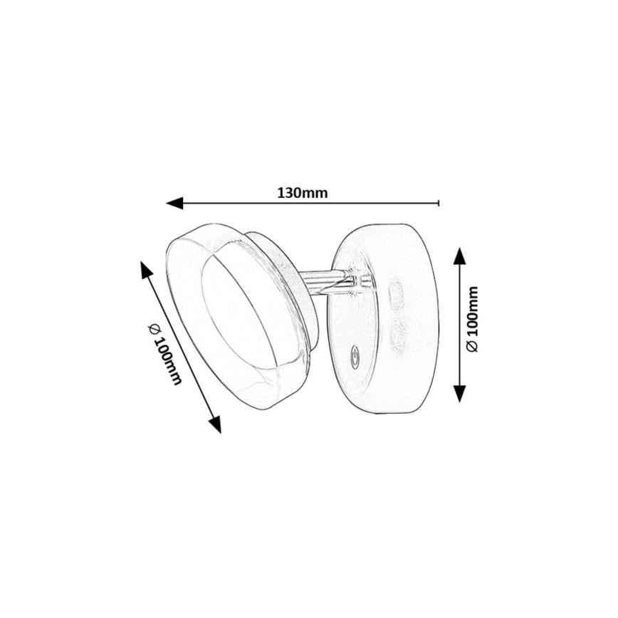 Rabalux - Luminária de parede recarregável LED dimmerizável LED/2W/5V 3000K 1800 mAh