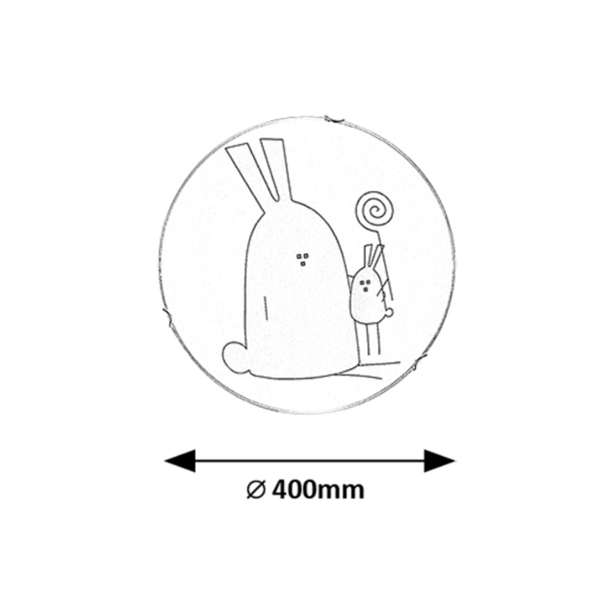 Rabalux - Candeeiro de tecto infantil 2xE27/60W/230V pr. 40 cm