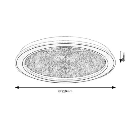 Rabalux - Luminária de teto LED dimerizável LED/34W/230V 3000-6500K Ø 51 cm + controlo remoto