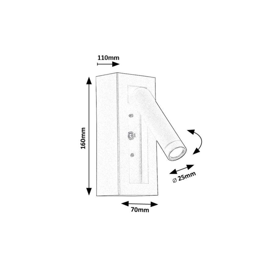 Rabalux - Foco de parede LED LED/4W/230V branco