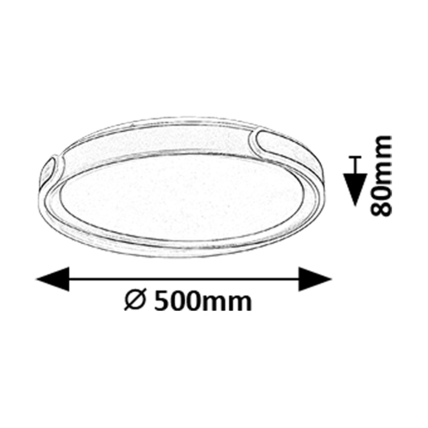 Rabalux - Iluminação de teto LED com regulação LED/48W/230V 3000-6500K + comando