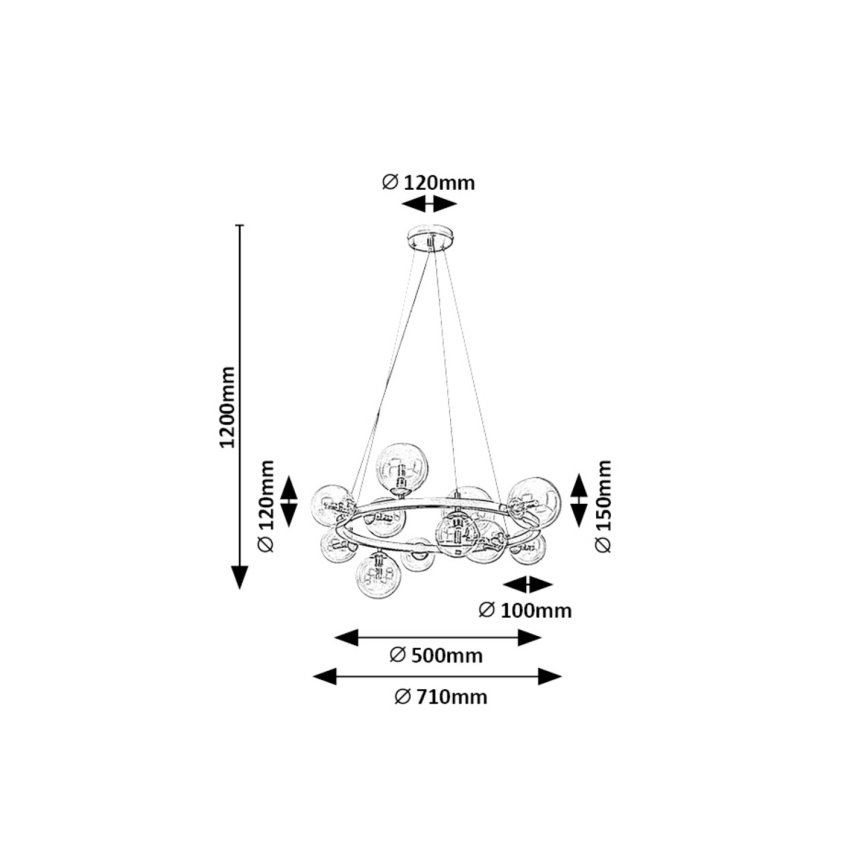 Rabalux - Candeeiro suspenso 11xG9/28W/230V