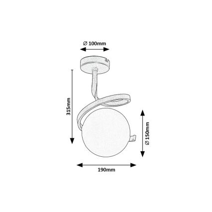 Rabalux - Candeeiro integrado 1xE27/20W/230V