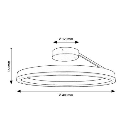 Rabalux - Iluminação de teto LED LED/24W/230V 3000/4000/6500K