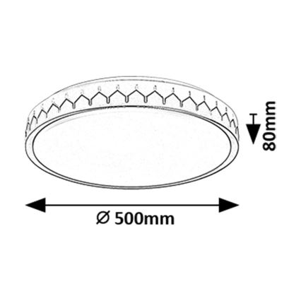 Rabalux - Iluminação de teto LED com regulação LED/48W/230V 3000-6500K + comando