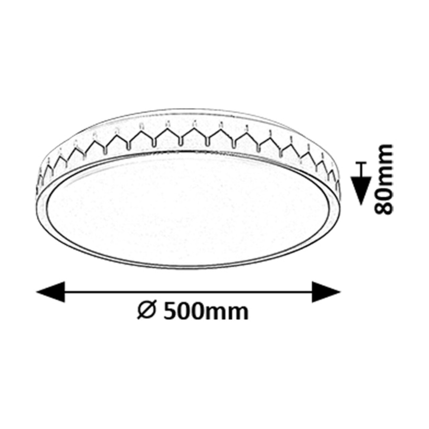 Rabalux - Iluminação de teto LED com regulação LED/48W/230V 3000-6500K + comando