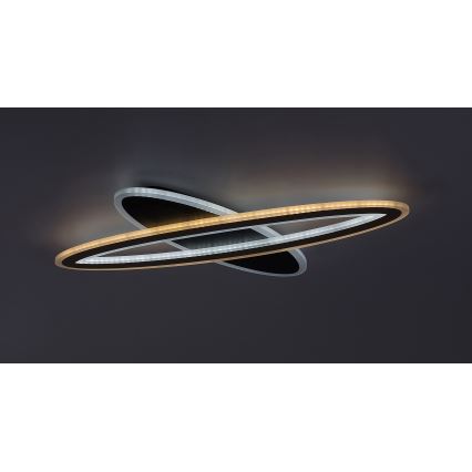 Rabalux - Iluminação de teto LED com regulação LED/70W/230V 3000/4000/6000K preto + comando