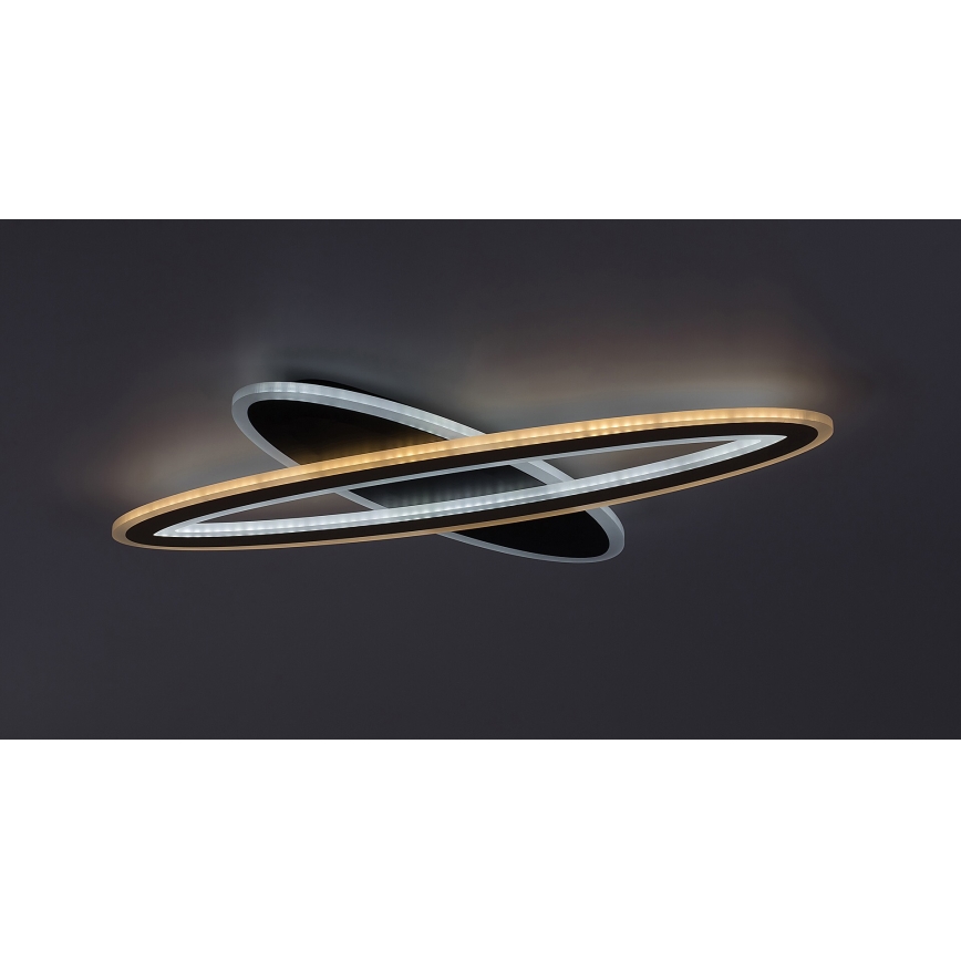 Rabalux - Iluminação de teto LED com regulação LED/70W/230V 3000/4000/6000K preto + comando