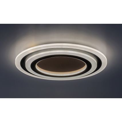 Rabalux - Iluminação de teto LED com regulação LED/56W/230V 3000/4000/6000K cromado mate/preto + comando