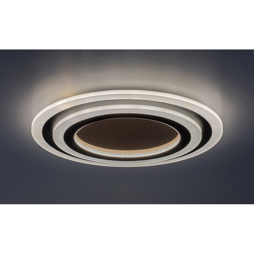 Rabalux - Iluminação de teto LED com regulação LED/56W/230V 3000/4000/6000K cromado mate/preto + comando