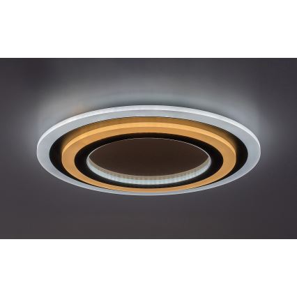 Rabalux - Iluminação de teto LED com regulação LED/56W/230V 3000/4000/6000K cromado mate/preto + comando