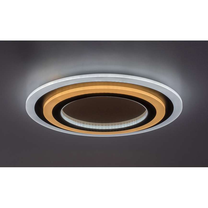Rabalux - Iluminação de teto LED com regulação LED/56W/230V 3000/4000/6000K cromado mate/preto + comando